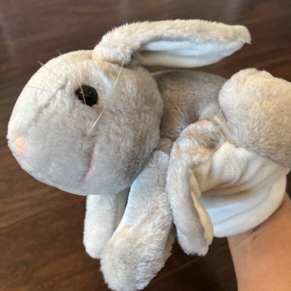 Plush Creations Light Grey Bunny Rabbit Hand Puppet - Picture 2 of 7